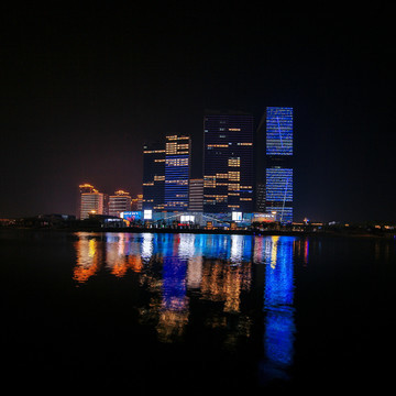 臺州黃巖區永寧江夜景